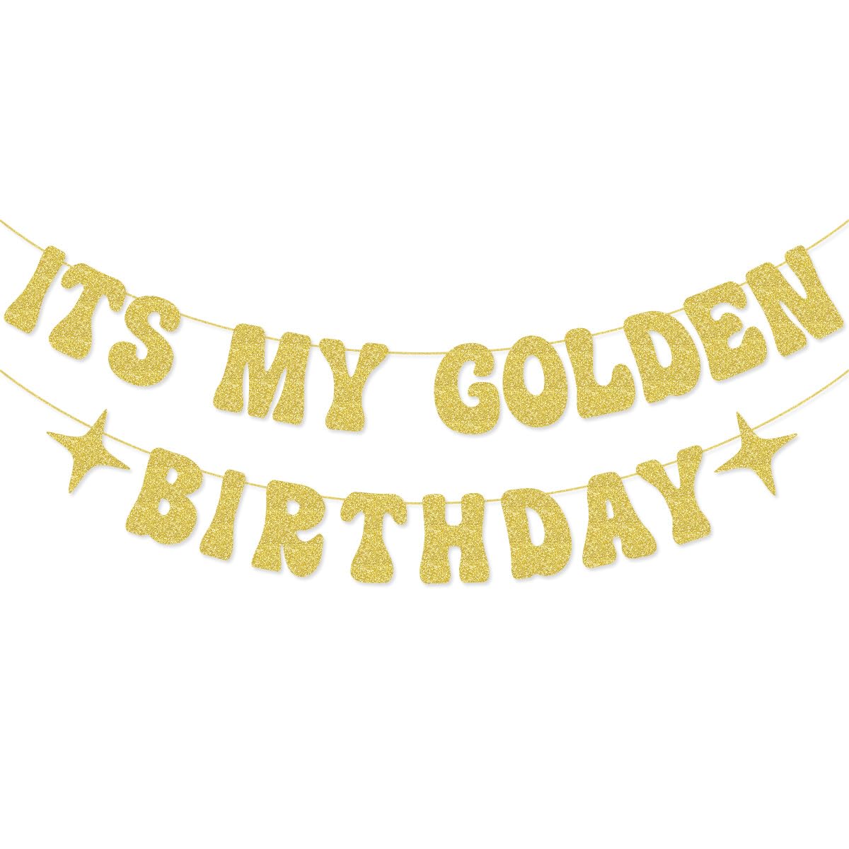 Golden Birthday Banner - Personalized Golden Birthday Party Decorations for Girls & Boys - Perfect for 1st, 16th, 21st, 30th Birthday Celebrations & Milestone Parties