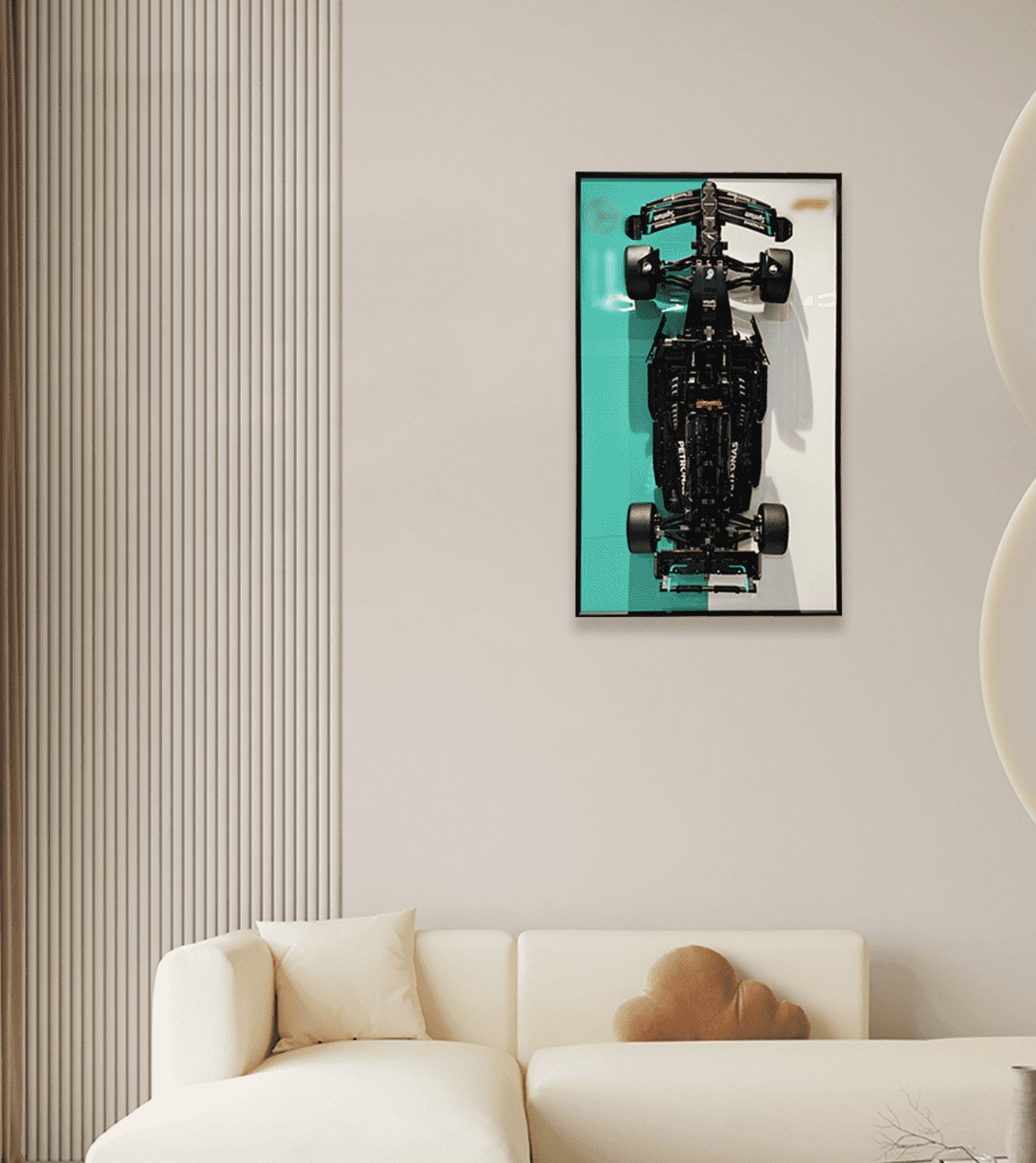 Lego Technic™ Mercedes AMG F1 W14 E Performance (42171) Wall Mount Display Stand - Durable Acrylic Shelf for Car Model Collection - Perfect for Home Office, Bedroom Decor & Toy Storage