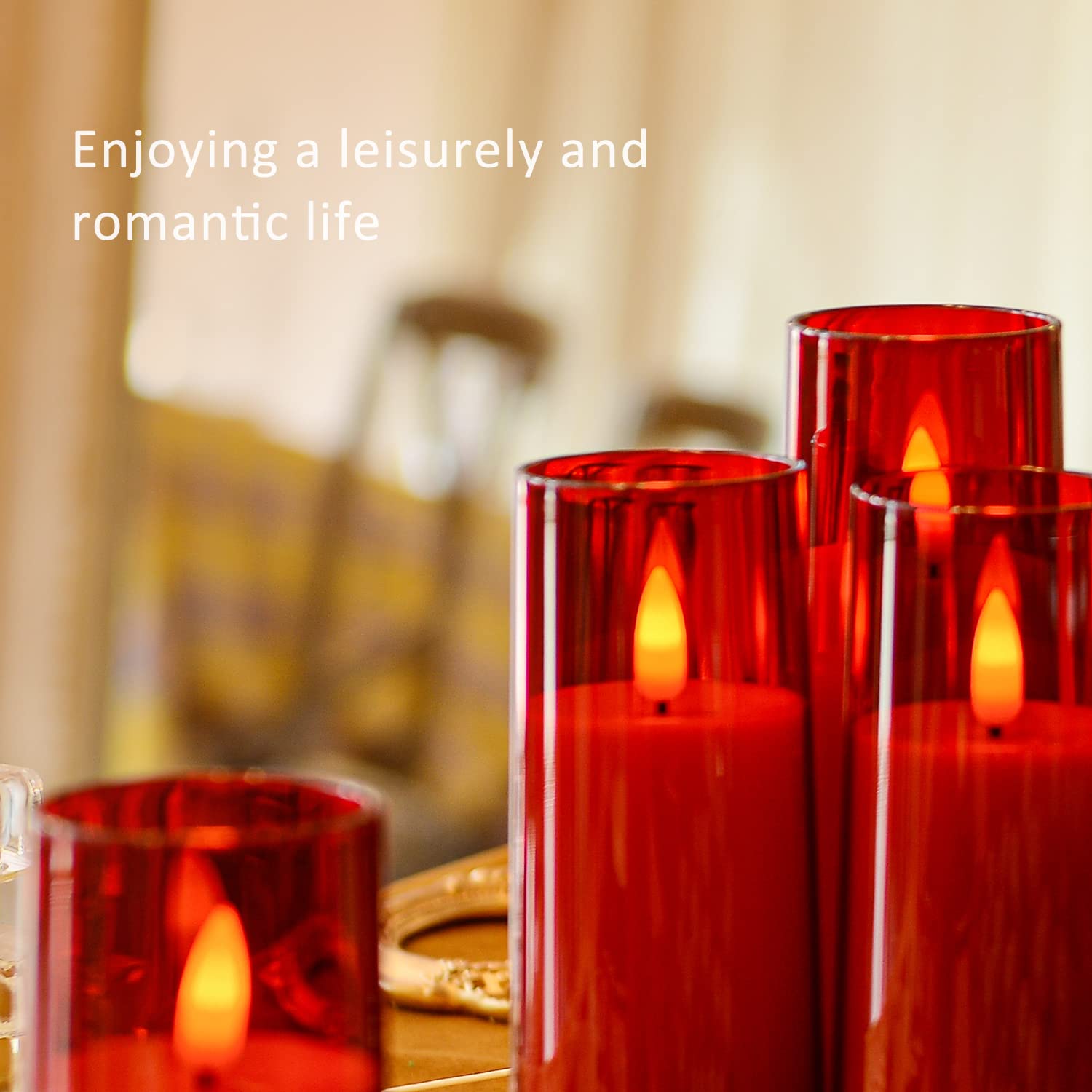 9-Piece Flameless LED Candles with Remote - Battery Operated Pillar Candles (2.3