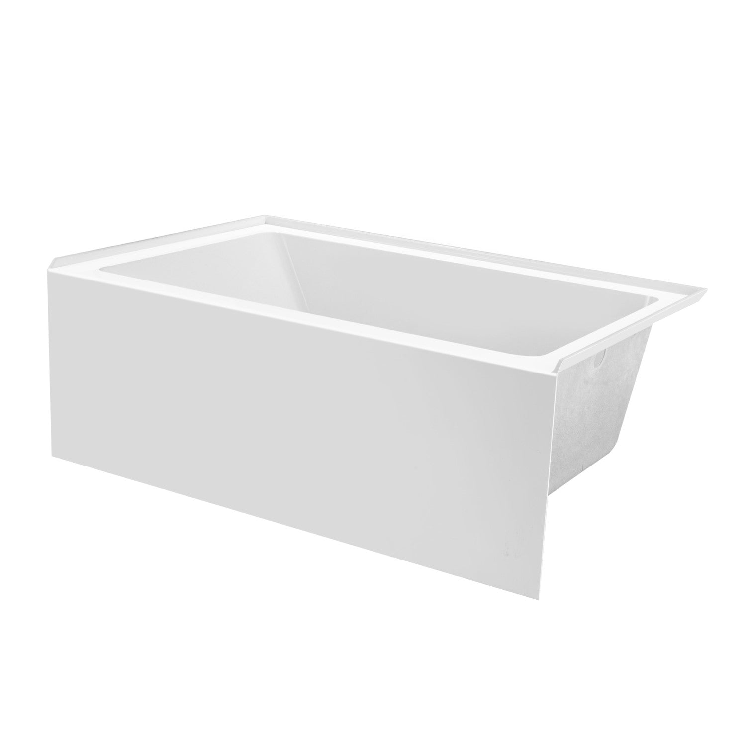 Aqua Eden VTAP5436R22 54-Inch Acrylic Rectangular 3-Wall Alcove Bathtub - Right Hand Drain, Glossy White - Perfect for Modern Bathrooms & Spa-Like Retreats