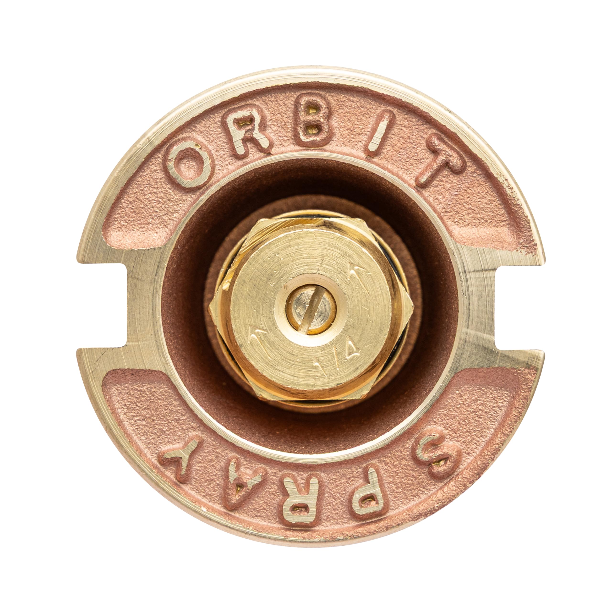 Orbit 54072 Brass Pop-Up Flush Head Sprinkler with Quarter Pattern Spray Nozzle - Durable Lawn Irrigation for Gardens, Lawns & Landscaping