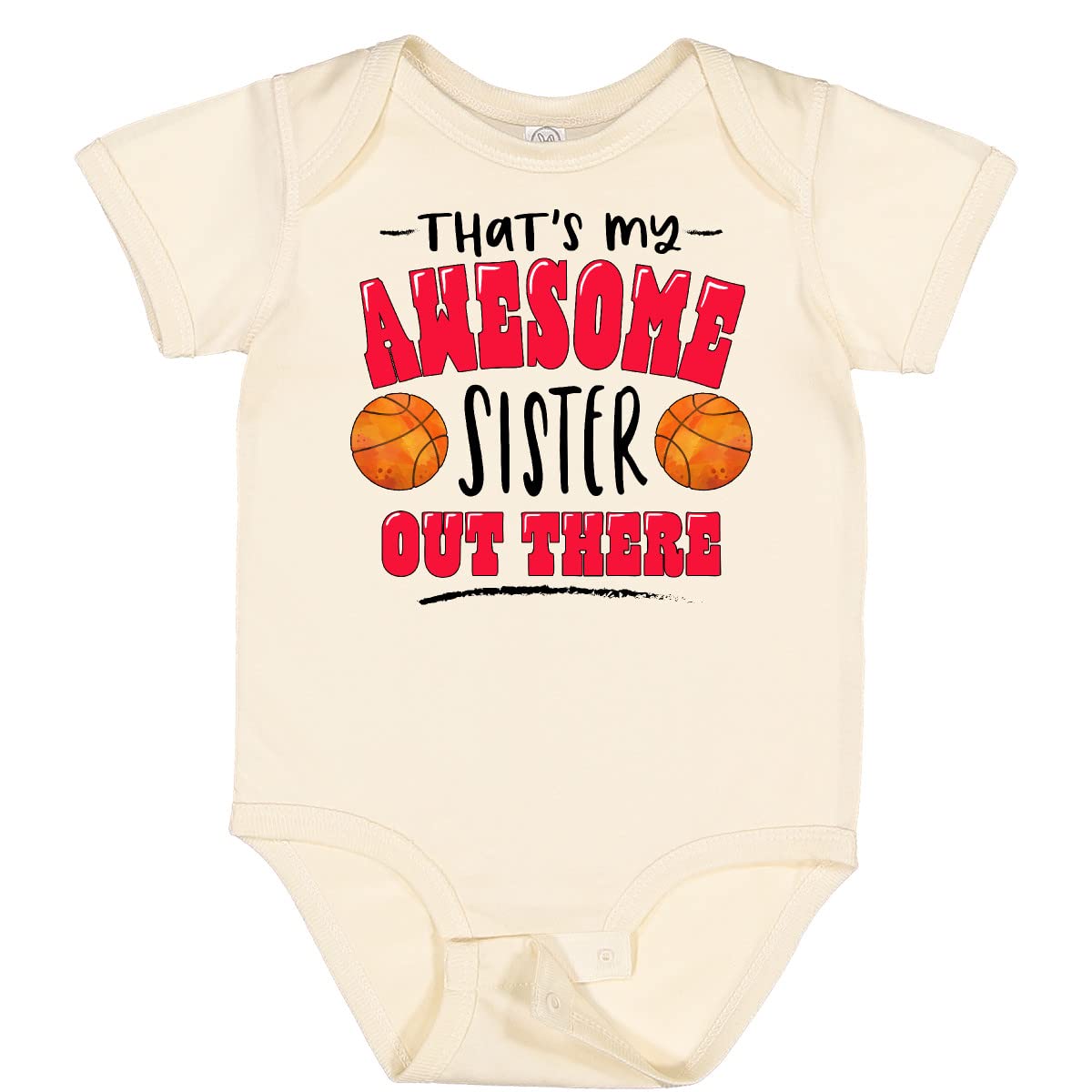 Inktastic Awesome Sister Basketball Baby Bodysuit - Perfect for Game Day
