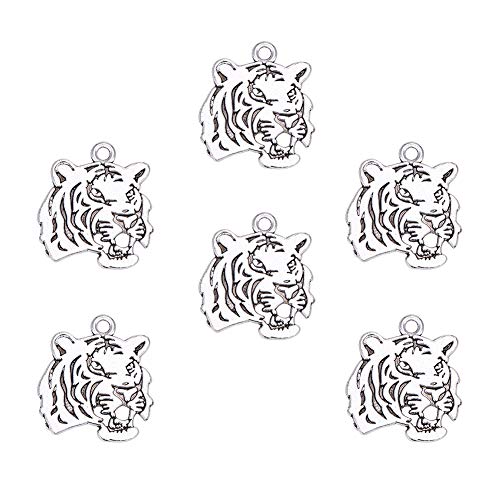 Antique Silver Tiger - 30pcs