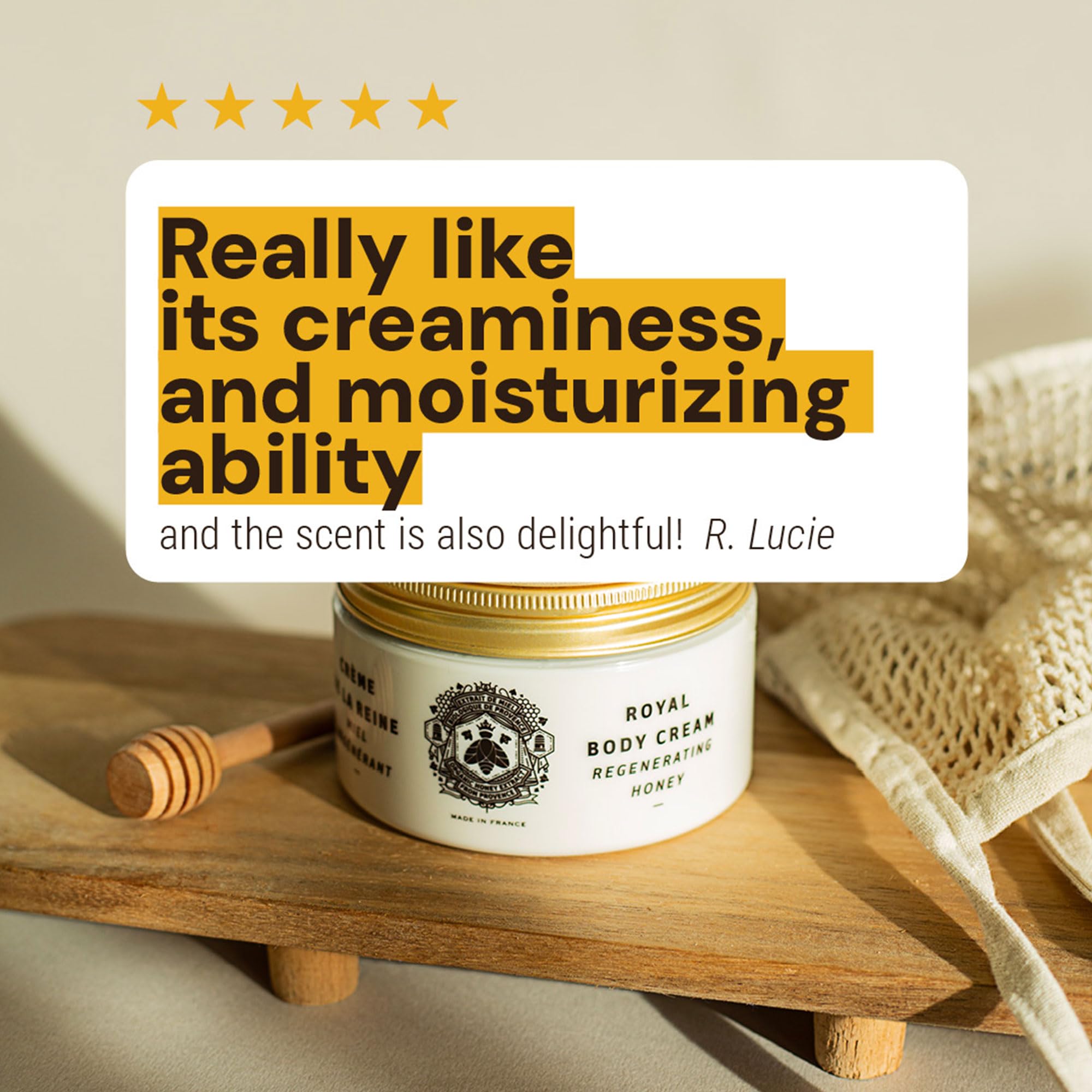 Panier des Sens Honey Ultra Rich Body Cream for Women - Deep Hydrating Moisturizer for Dry Skin with Shea Butter & Organic Honey - 99% Natural Ingredients Body Butter - 8.45 Fl Oz - Perfect for Daily Skincare & Gift Giving