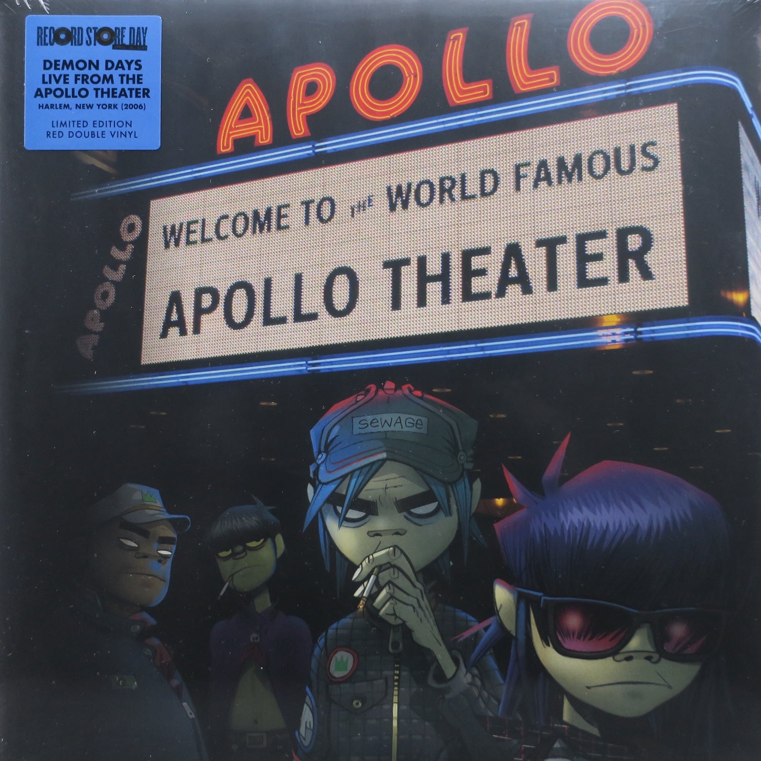 GORILLAZ 'Demon Days Live From The Apollo Theatre' Limited Edition RSD Exclusive Red Vinyl 2LP Record - Perfect for Vinyl Collectors & Music Lovers, Great for Home Listening & Gifts