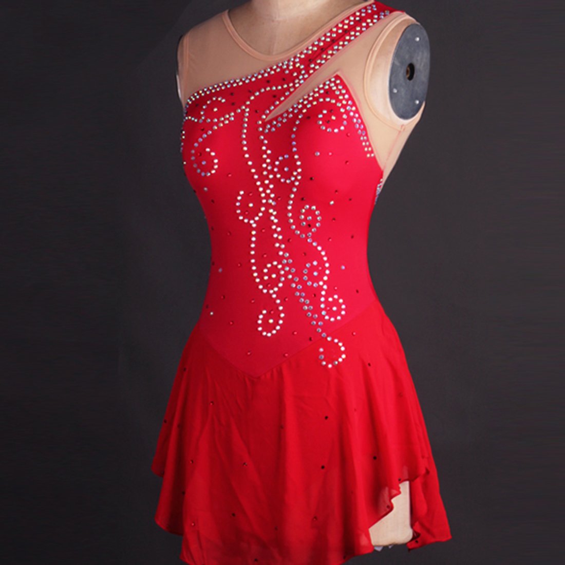 Women's Figure Skating Practice Dress - Stretchable & Breathable Ice Skating Costume for Training & Performances | Perfect for Competitions, Shows & Ice Dancing