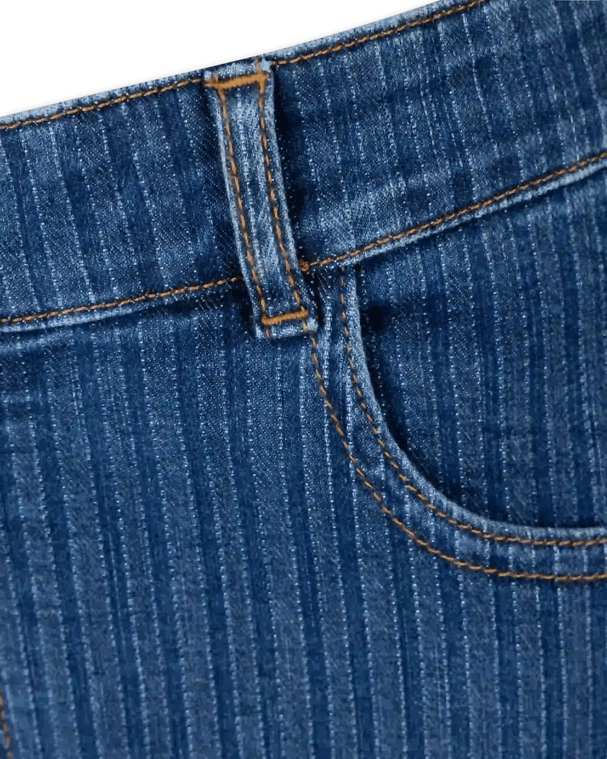 High Waisted Striped Straight Leg Jeans for Women - Stretchy Comfort Denim Pants - Casual & Office Wear - Trendy Fashion Jeans for Everyday Outfits