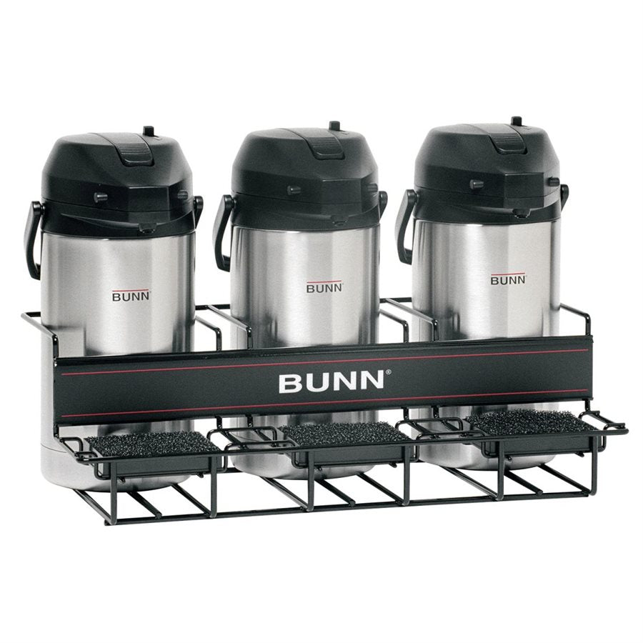 Bunn 3-Section Airpot Coffee Serving Rack - Commercial Coffee Station Organizer for Restaurants, Cafes & Offices - Perfect for Hot Beverage Dispensing & Efficient Service