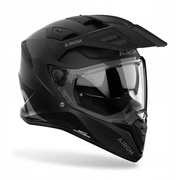 Airoh Bandit Motorcycle Helmet - Matte Black Full Face Helmet for Street & Racing Bikes | Lightweight & DOT Certified | Perfect for Urban Commuting & Track Days