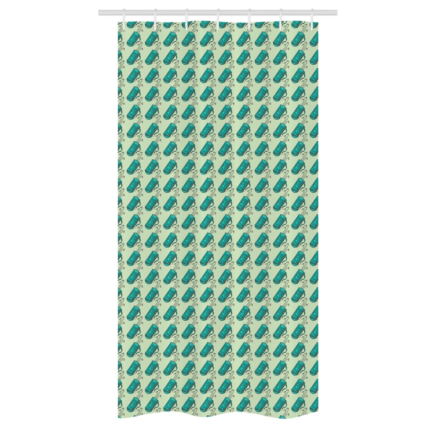 Ambesonne Golf Themed Shower Curtain Set - Modern Sports Design with Golf Clubs in Bag Illustration, 36