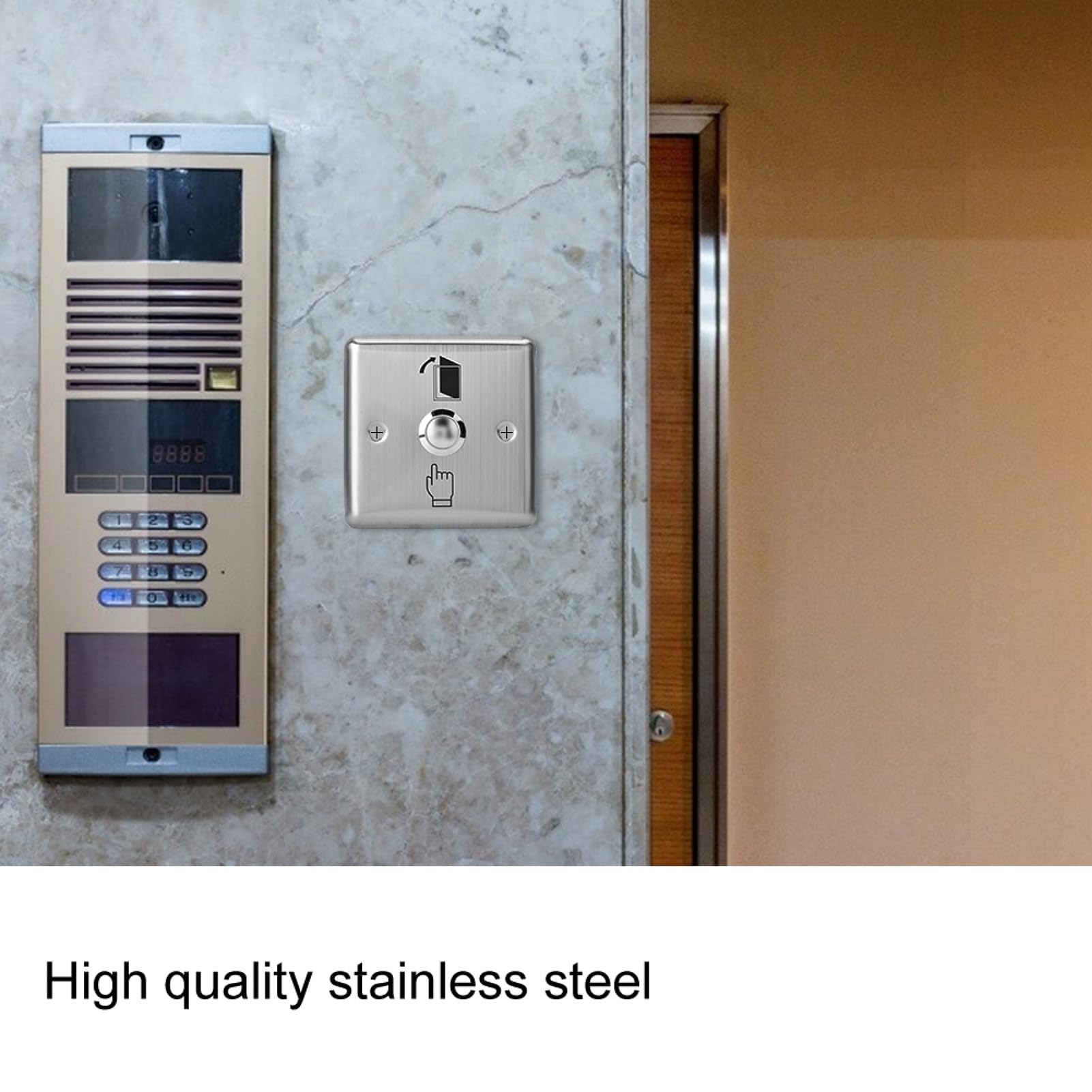 Stainless Steel Door Access Control System - Exit Push Button Release for Commercial & Residential Security | Ideal for Offices, Schools, and Smart Home Automation