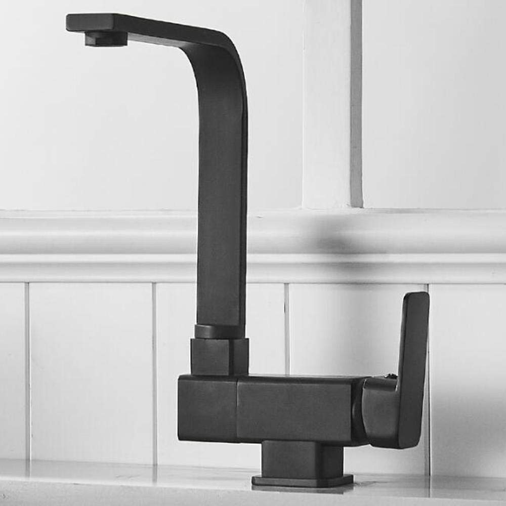 Stainless Steel Pull Down Kitchen Faucet with Foldable Sprayer - Brass Hot & Cold Water Rotating Sink Faucet for Modern Kitchen, RV, Camper & Tiny House