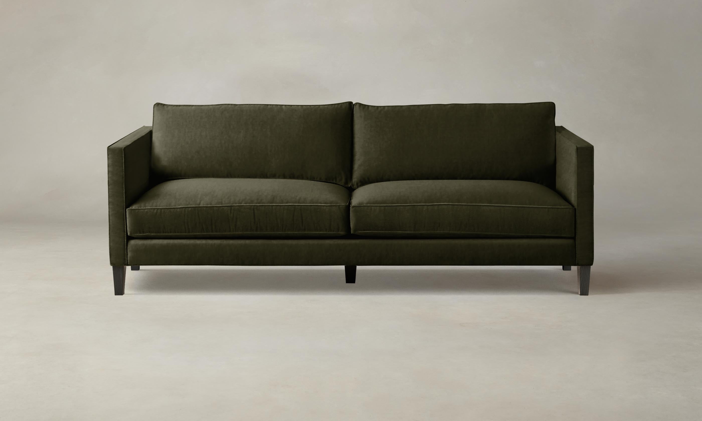 Crosby Sofa - Luxurious Performance Velvet in Olive Green | Perfect for Living Room, Lounge & Modern Home Decor