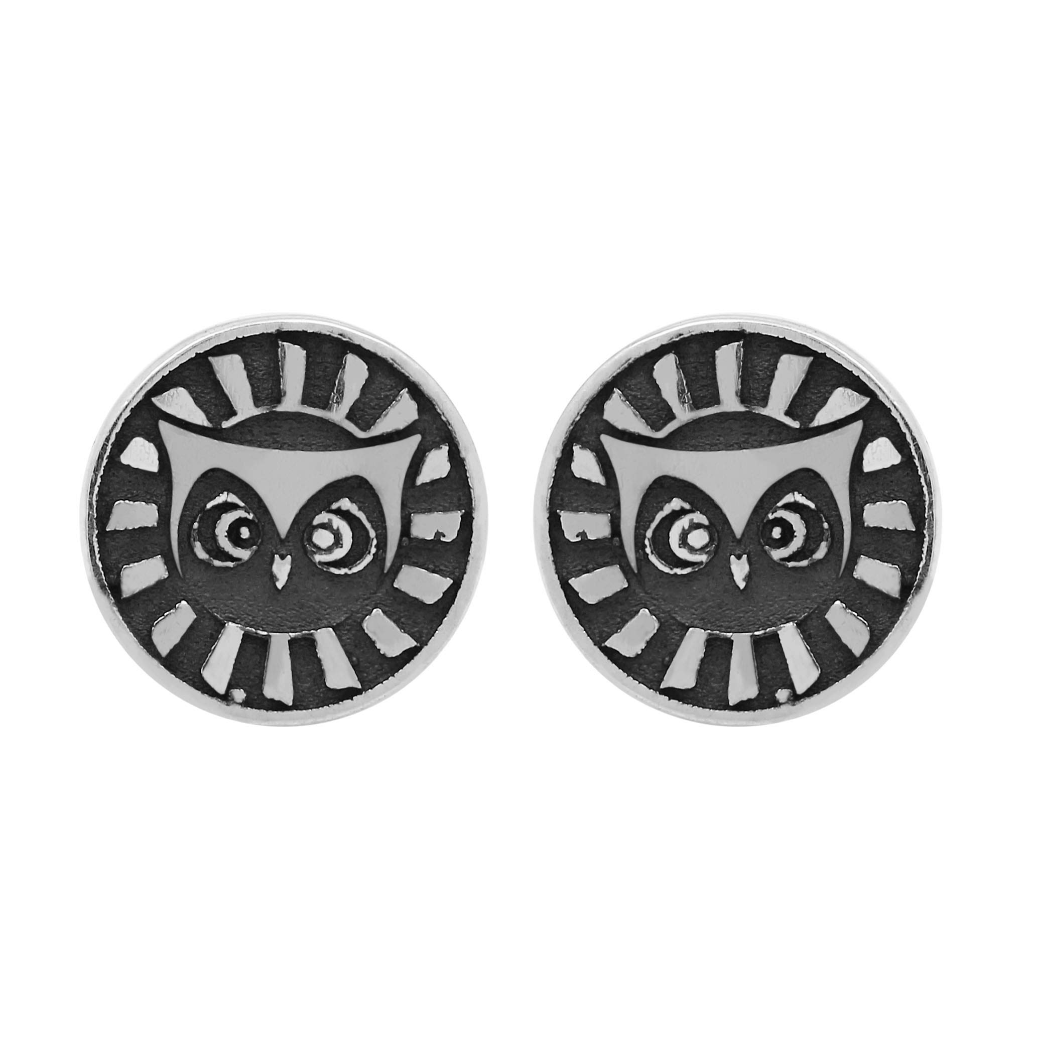 Sterling Silver 10mm Stud Earrings for Women - Elegant Coin Design Earrings | Perfect for Everyday Wear, Gifts & Special Occasions