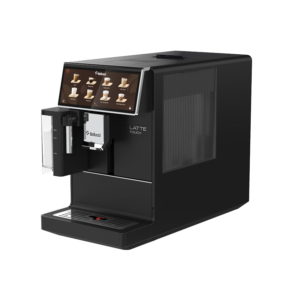 Bellucci Latte Touch Automatic Espresso Machine with Milk Frother - Black - Perfect for Home Baristas & Coffee Lovers - Ideal for Espresso, Cappuccino & Latte Making at Home or Office