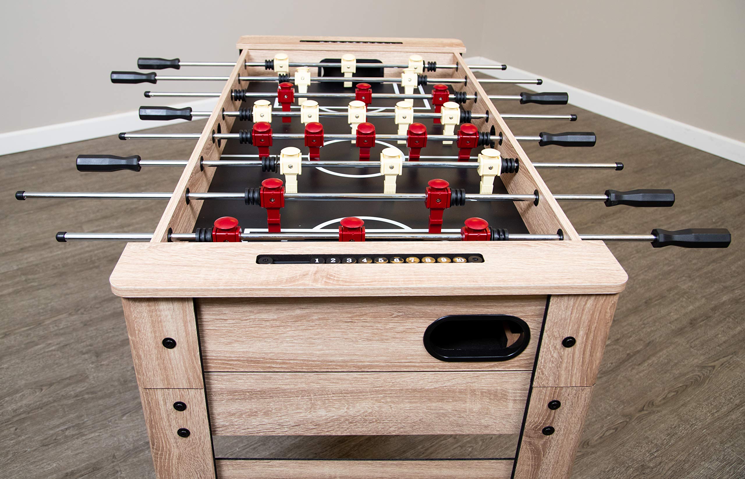 Hathaway Madison 54-inch 6-in-1 Multi-Game Table with Billiards, Foosball, Air Hockey, Table Tennis, Shuffleboard & Bowling - Perfect for Family Game Rooms, Basements & Entertainment Spaces