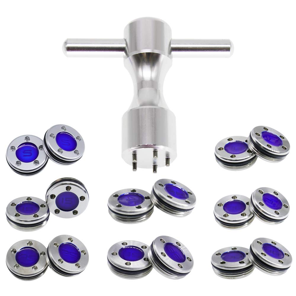 HISTAR 2Pcs Golf Club Weight Kit - Blue Custom Weights with Silver Wrench Tool for Titleist Scotty Cameron Putters | Improve Swing Balance & Performance on Greens
