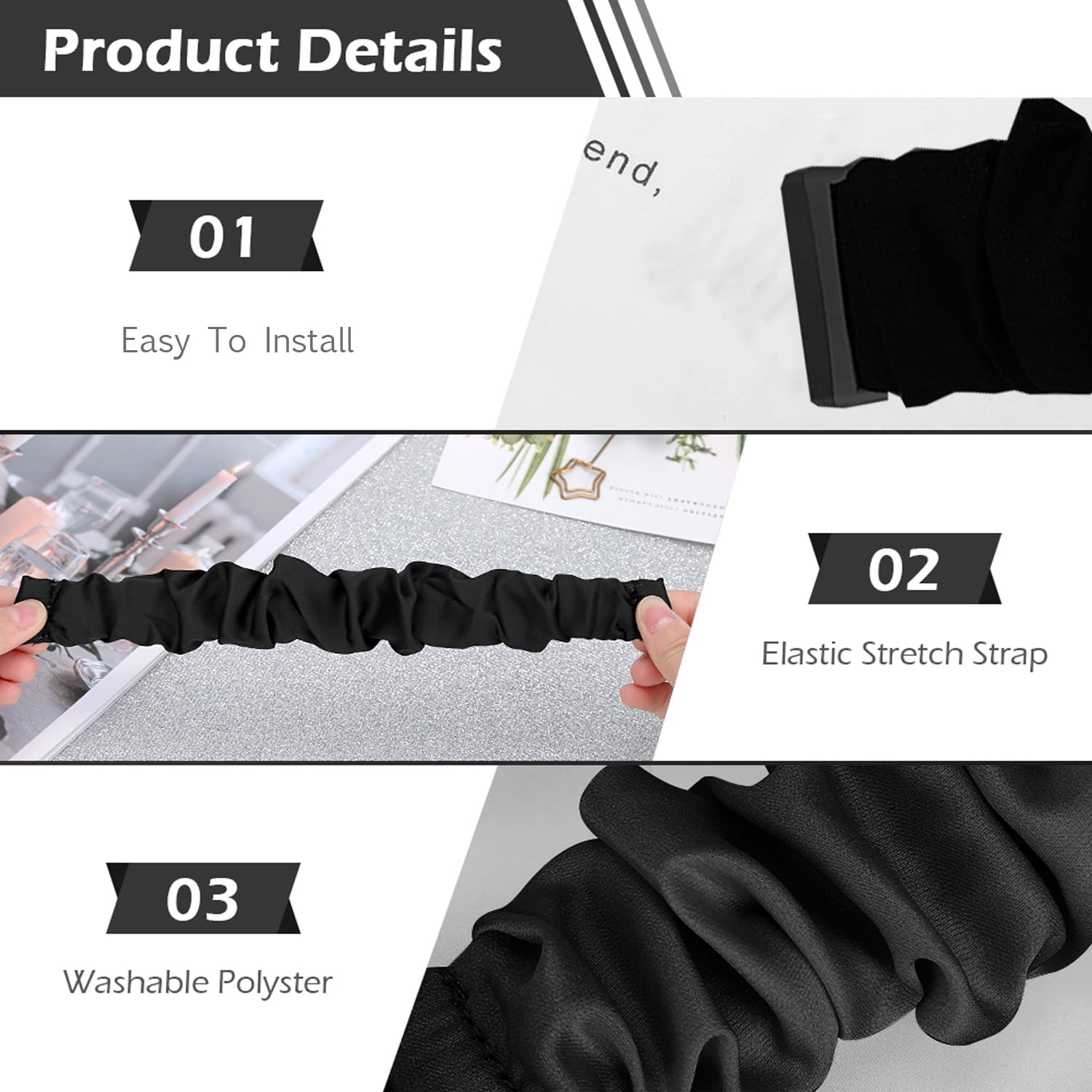 DKGKOO Scrunchie Watch Band for Women - Compatible with Fitbit Versa 4, Versa 3, Sense & Sense 2 - Soft Elastic Hair Tie Style Strap for Workouts, Yoga & Everyday Wear