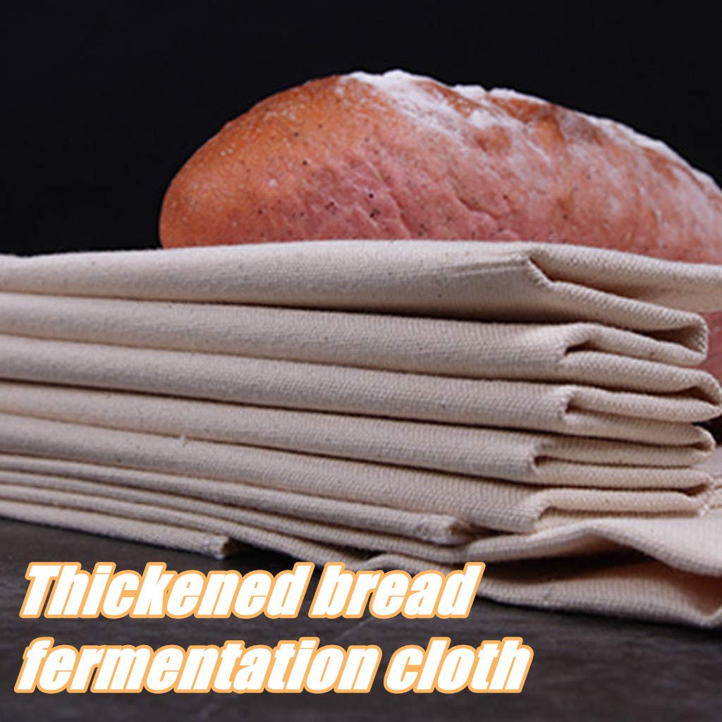 KSHQU French Flax Cotton Bread Proofing Mat - Durable Baking & Fermenting Cloth for Homemade Bread, Pizza Dough - Perfect for Kitchen, Dining & Bar (Beige) | Ideal for Artisan Bread Making, Pastry Prep & Home Baking Projects
