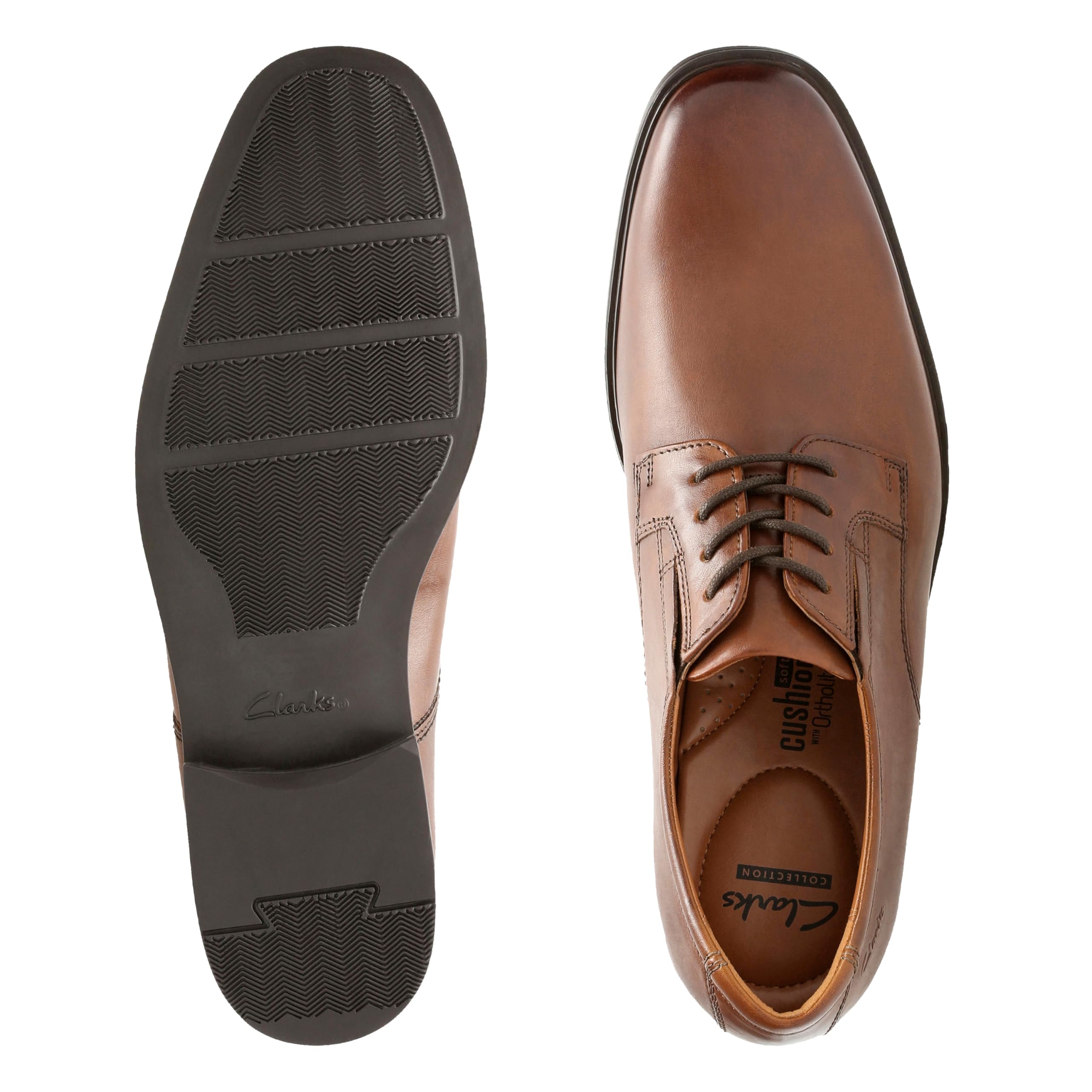 Clarks Men's Tilden Plain Oxford Shoes - Classic Comfortable Casual Dress Shoes for Work, Office & Formal Occasions