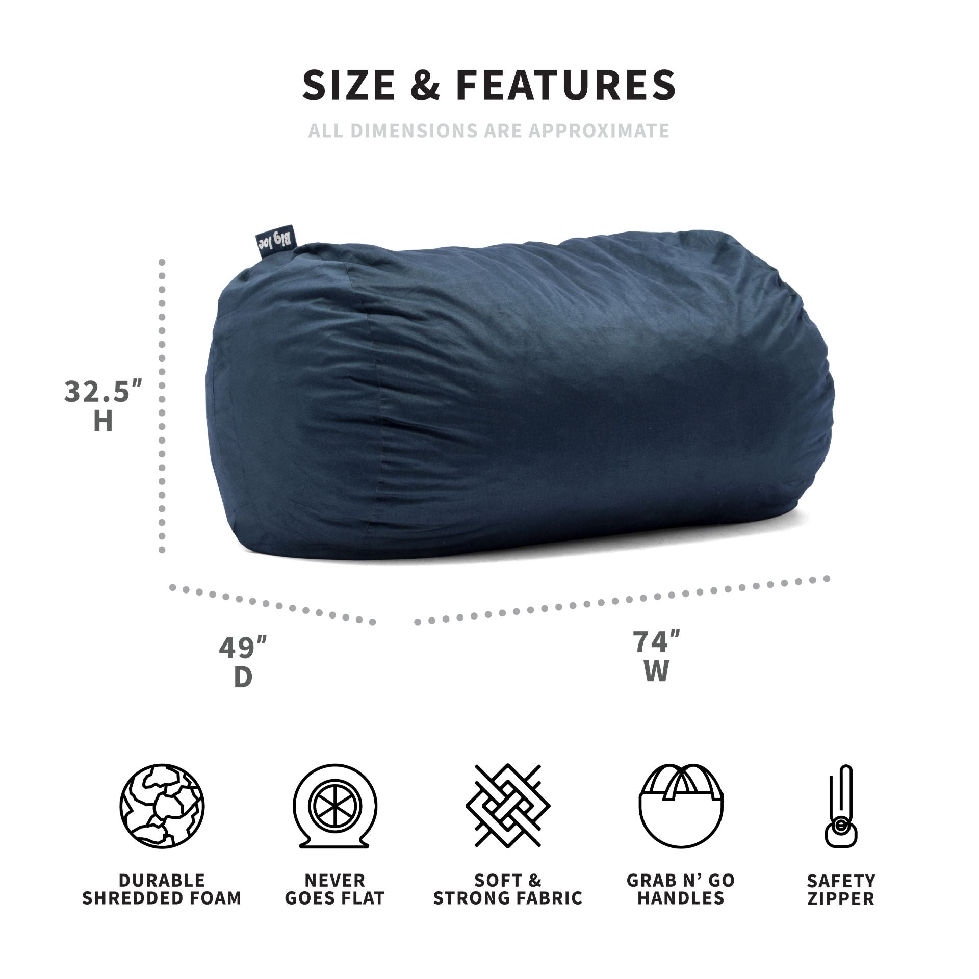 Fuf Media Lounger with Removable Cover - Comfortable Chaise Lounge Chair for Living Room, Bedroom, or Home Theater Relaxation