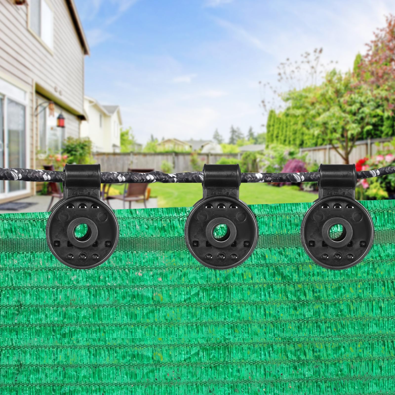 50pcs Heavy Duty Plastic Shade Cloth Clips - Reusable Tarp Clamps for Garden Sun Shade, Outdoor Canopy & Greenhouse Cover - Secure Tarps, Mesh Nets & Fabric in Windy Conditions