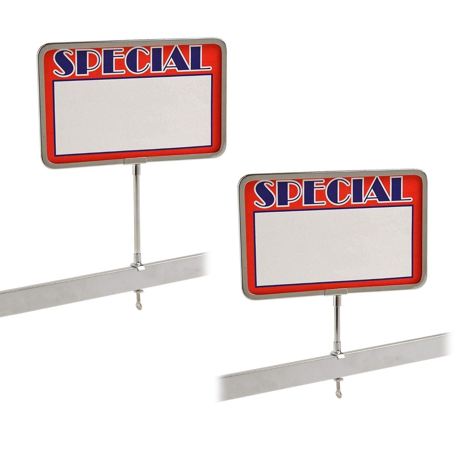 Universal Chrome Frame Retail Rack Sign Holder - 7