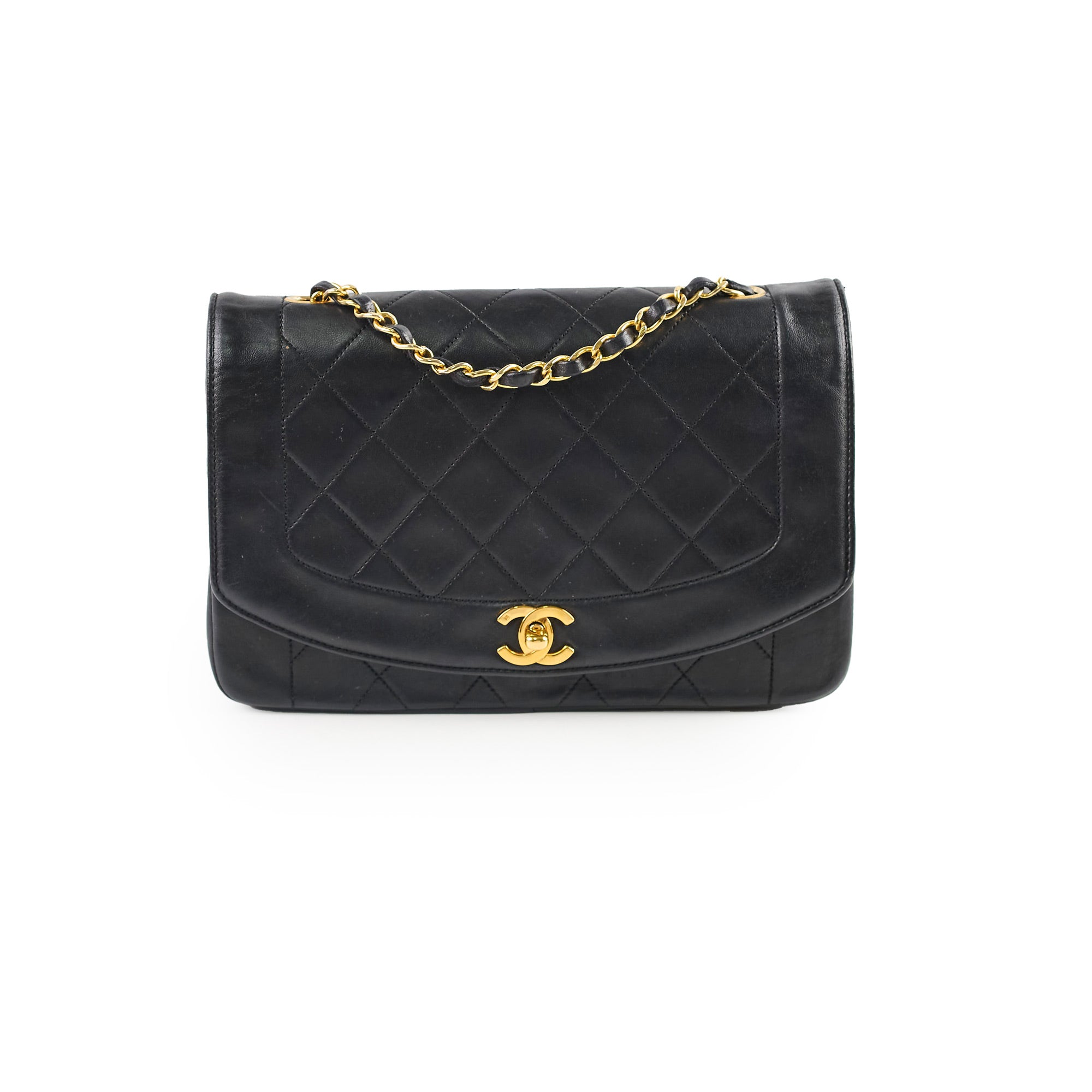Chanel Medium Diana Bag Black Lambskin - Luxury Designer Handbag for Women | Perfect for Parties, Work & Everyday Use