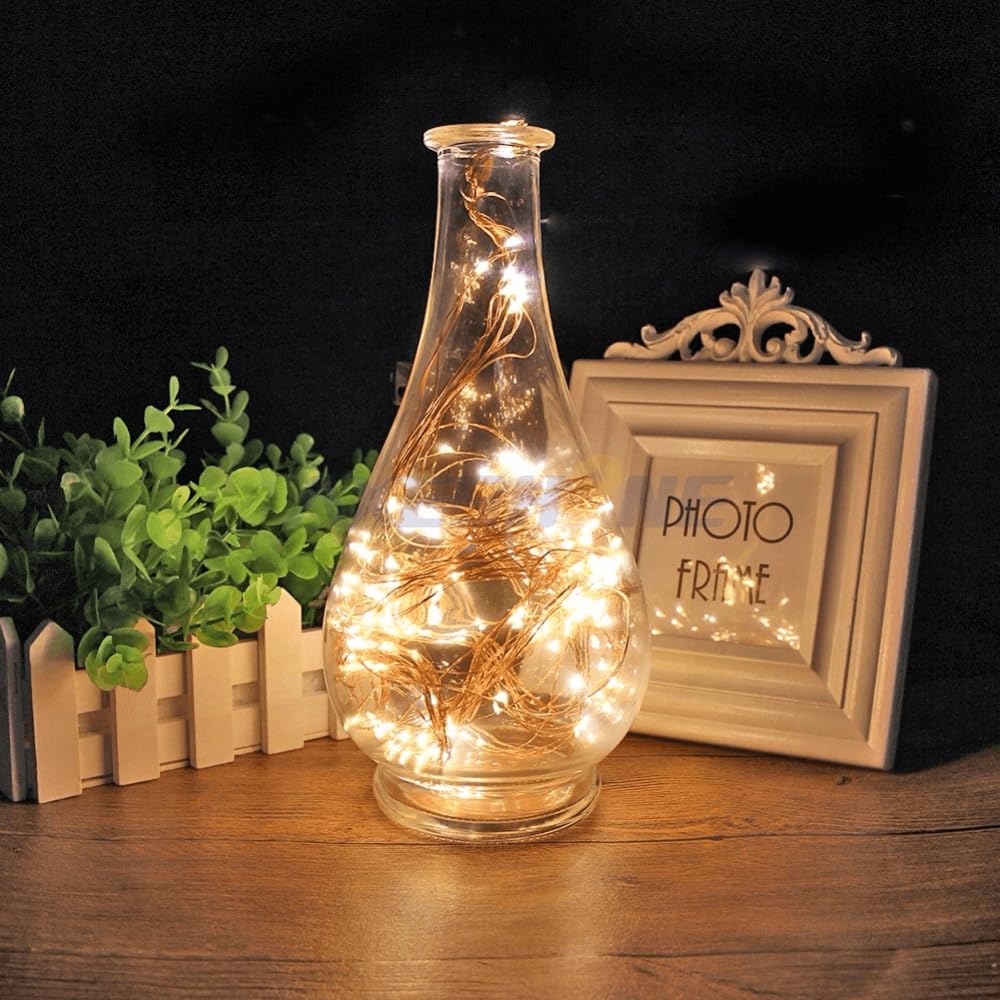 Efavormart 200 LED Warm White Fairy Lights for Wedding Party Decor - Battery Operated String Lights