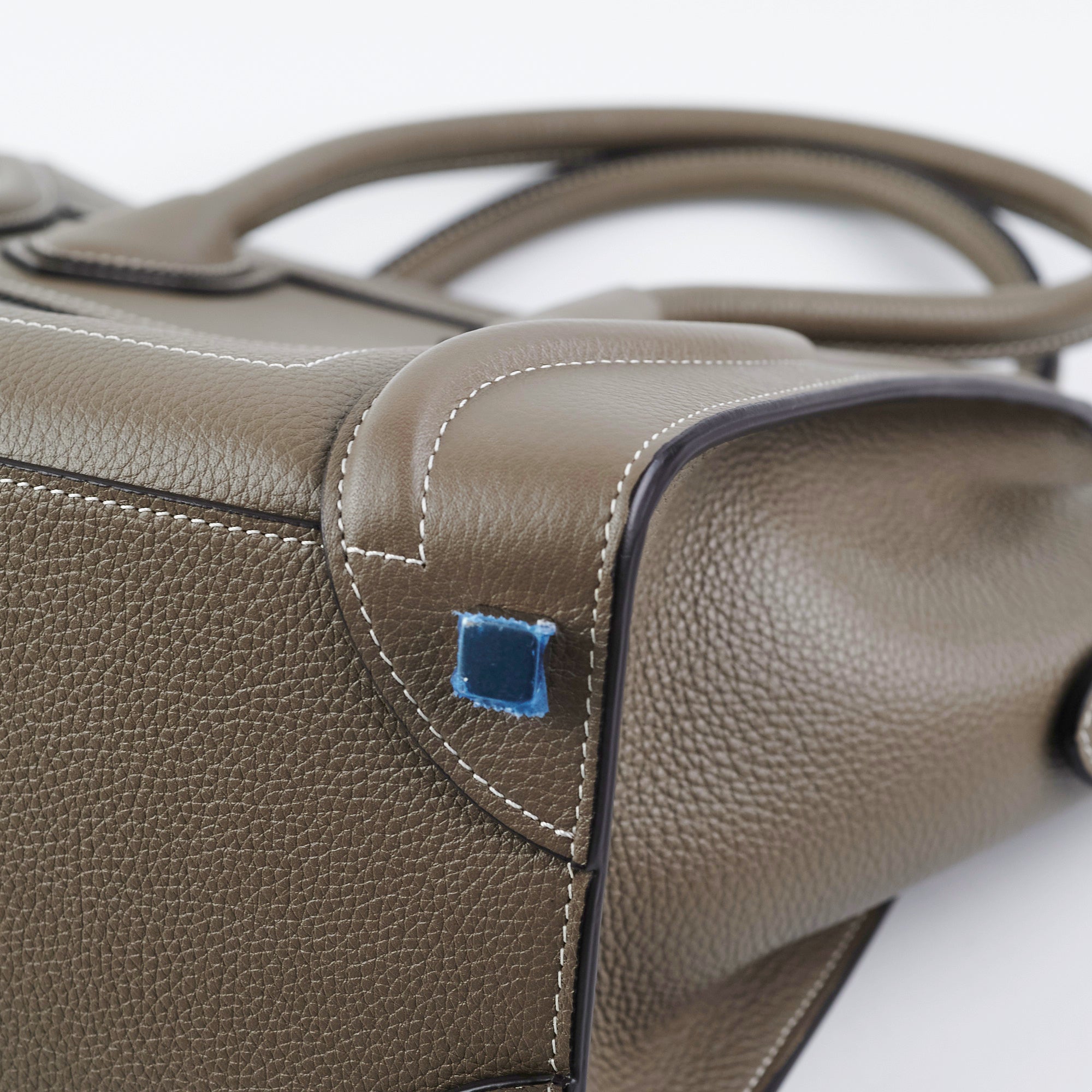Celine Micro Luggage Bag in Soft Calfskin Leather - Souris Gray | Stylish Crossbody Purse for Women, Perfect for Work, Travel & Everyday Use