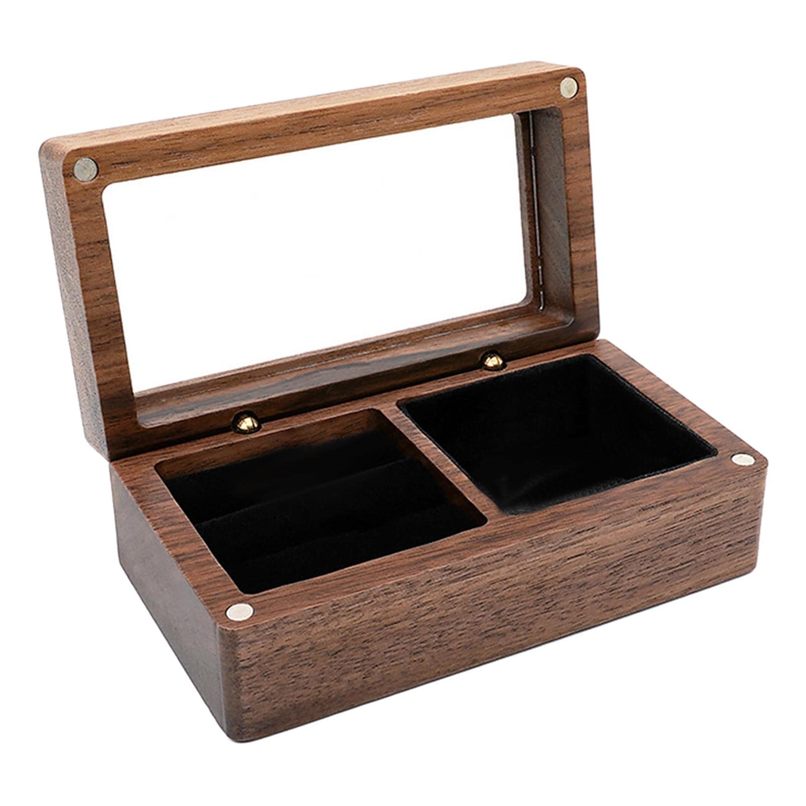 MagiDeal Wooden Jewelry Organizer Box - Handcrafted Jewelry Storage Case for Rings, Earrings & Necklaces - Keepsake Gift Box for Women - Perfect for Bedroom, Dresser & Travel Accessory Organization