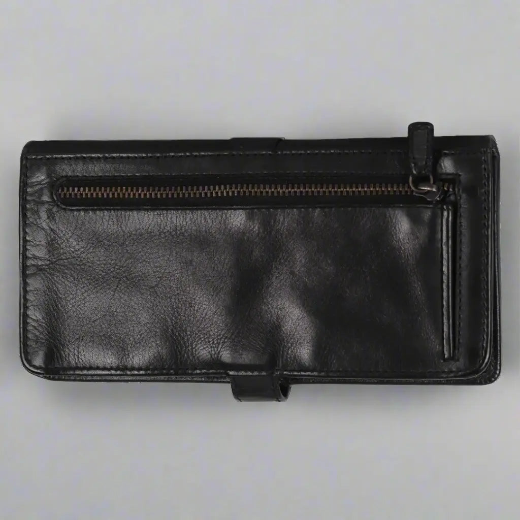 MET Women's Snap Tab Leather Wallet - Slim RFID Blocking Bifold Wallet with Zipper Pocket - Perfect for Everyday Use, Travel, and Gift Giving