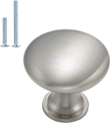Modern Satin Nickel Cabinet Knobs 24-Pack - Kitchen & Dresser Hardware for Home Upgrade