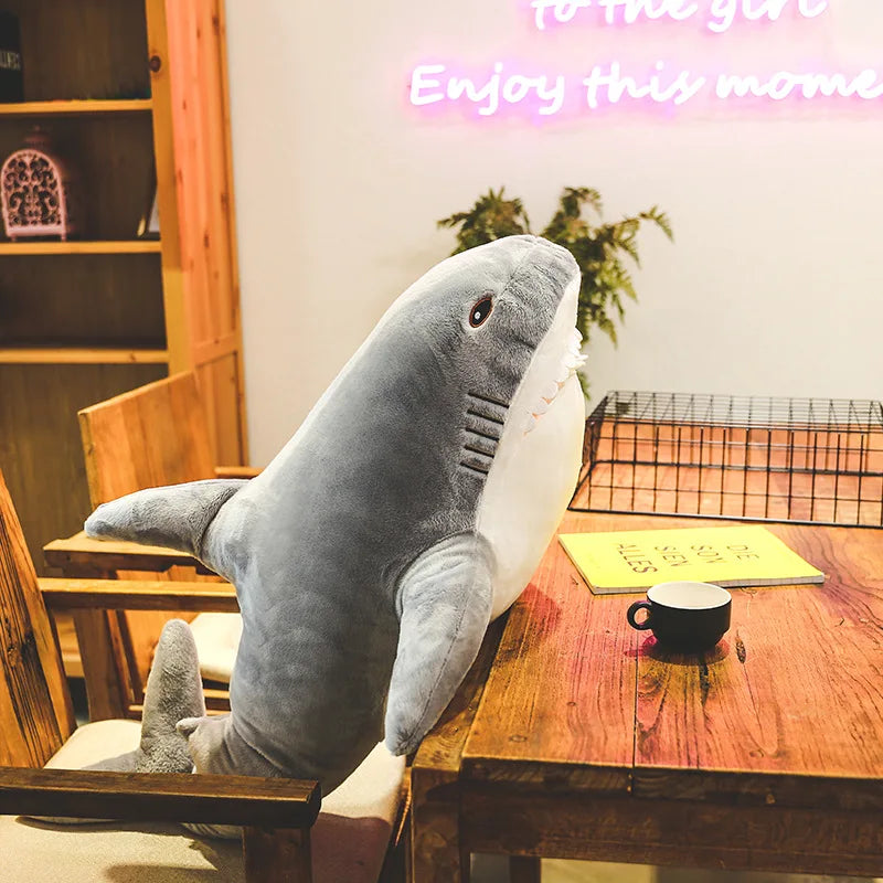 45/60cm Hot Shark Plush Toy - Soft Stuffed Animal Shark Pillow for Kids, Reading Cushion, Baby Comfort Doll, Perfect Birthday Gift for Boys & Girls - Great for Bedtime, Nursery Decor, and Playtime Cuddles