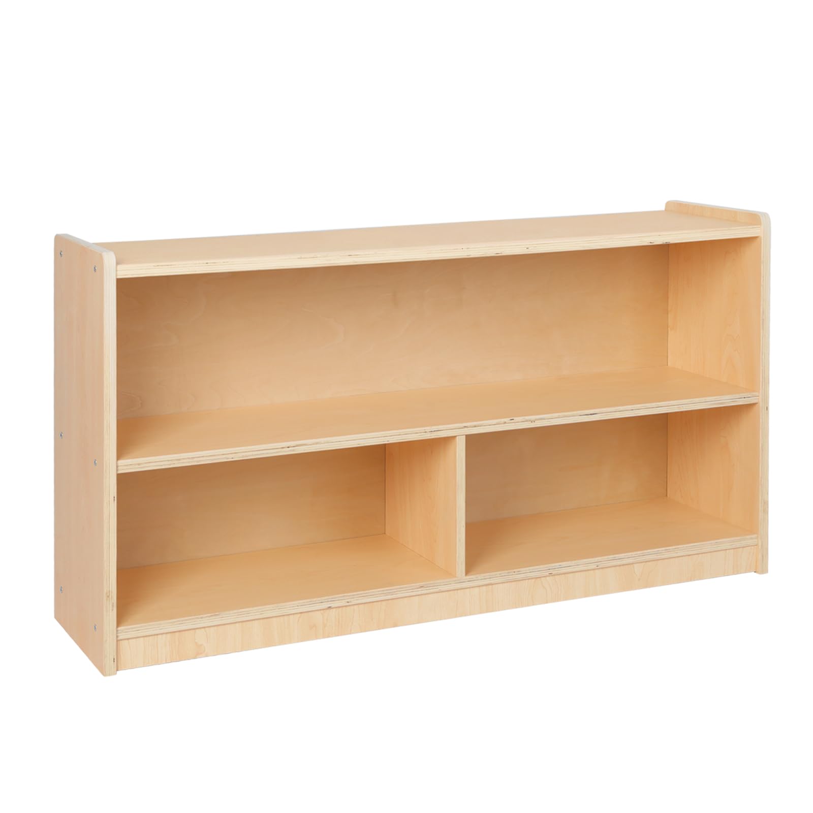 Montessori Toy Organizer for Kids - 2-Shelf Wooden Storage Cabinet with 3 Sections - Perfect for Classroom, Kindergarten, Playroom & Kids Room - Ideal for Organizing Toys, Books & Learning Materials