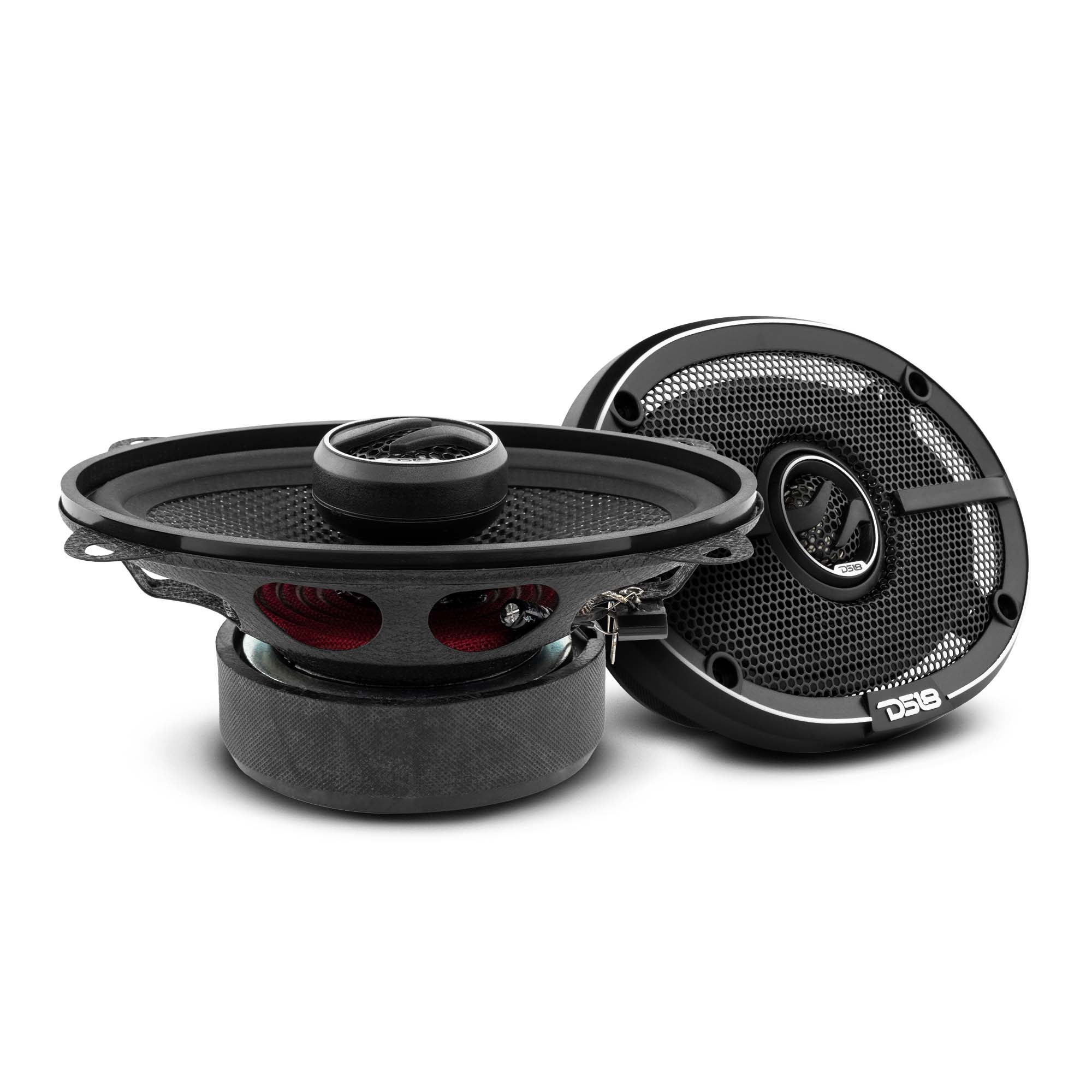 ZXI 4x6 2-Way Coaxial Car Speakers with Kevlar Cone - 60 Watts RMS, 4 Ohm Impedance - Perfect for Car Audio Upgrades & Enhanced Sound Quality