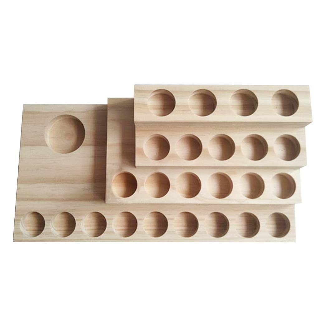 B Baosity Wooden Essential Oil Display Stand - 12 Bottle Storage Rack & Shelf Organizer for Aromatherapy Oils | Perfect for Spa, Massage Rooms & Home Organization