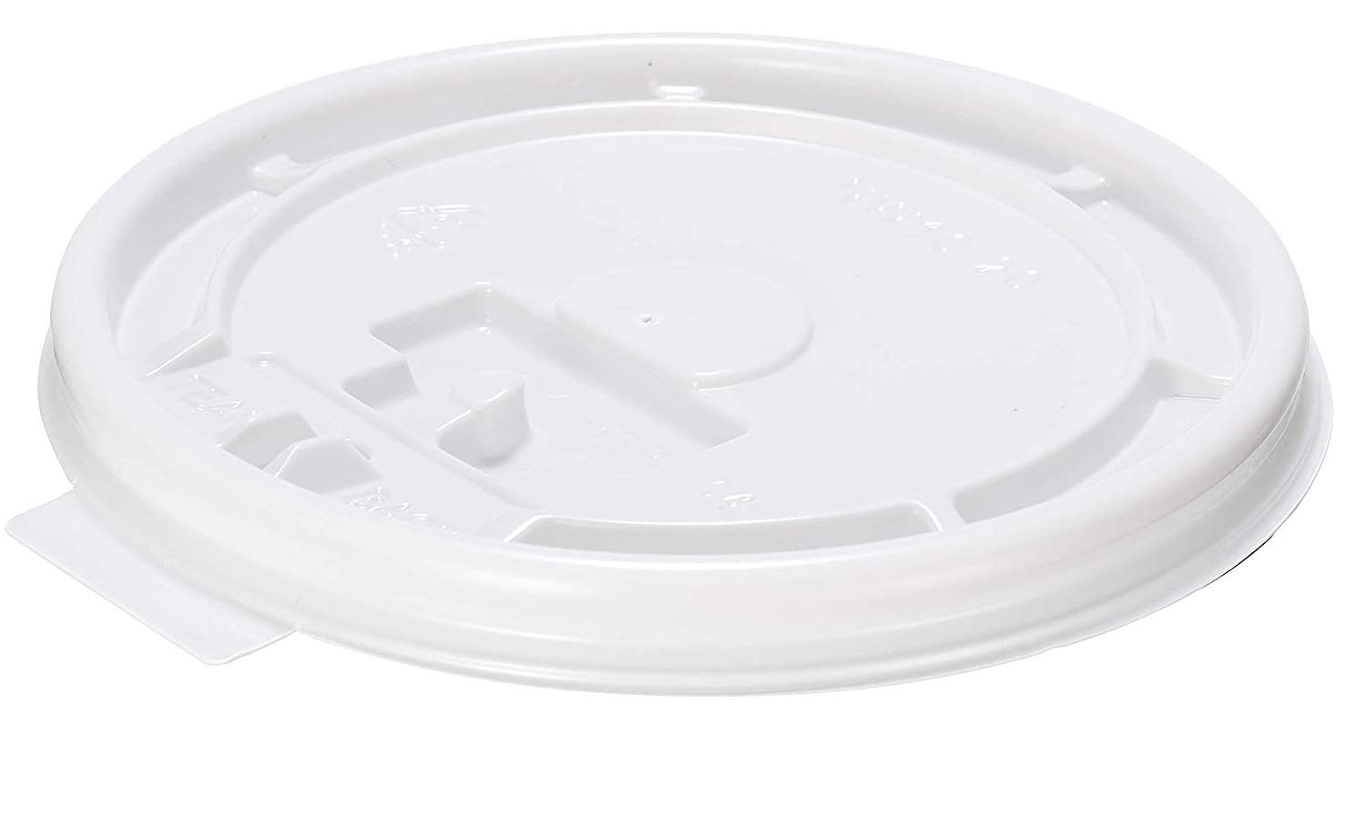 100 Pack White Flat Tear Back Lids for Hot Coffee Cups - Universal Size Fits 10oz, 12oz, 16oz, 20oz Disposable Paper Cups - Standard 90mm Coffee Cup Lids - Perfect for Coffee Shops, Offices, and Takeout Restaurants