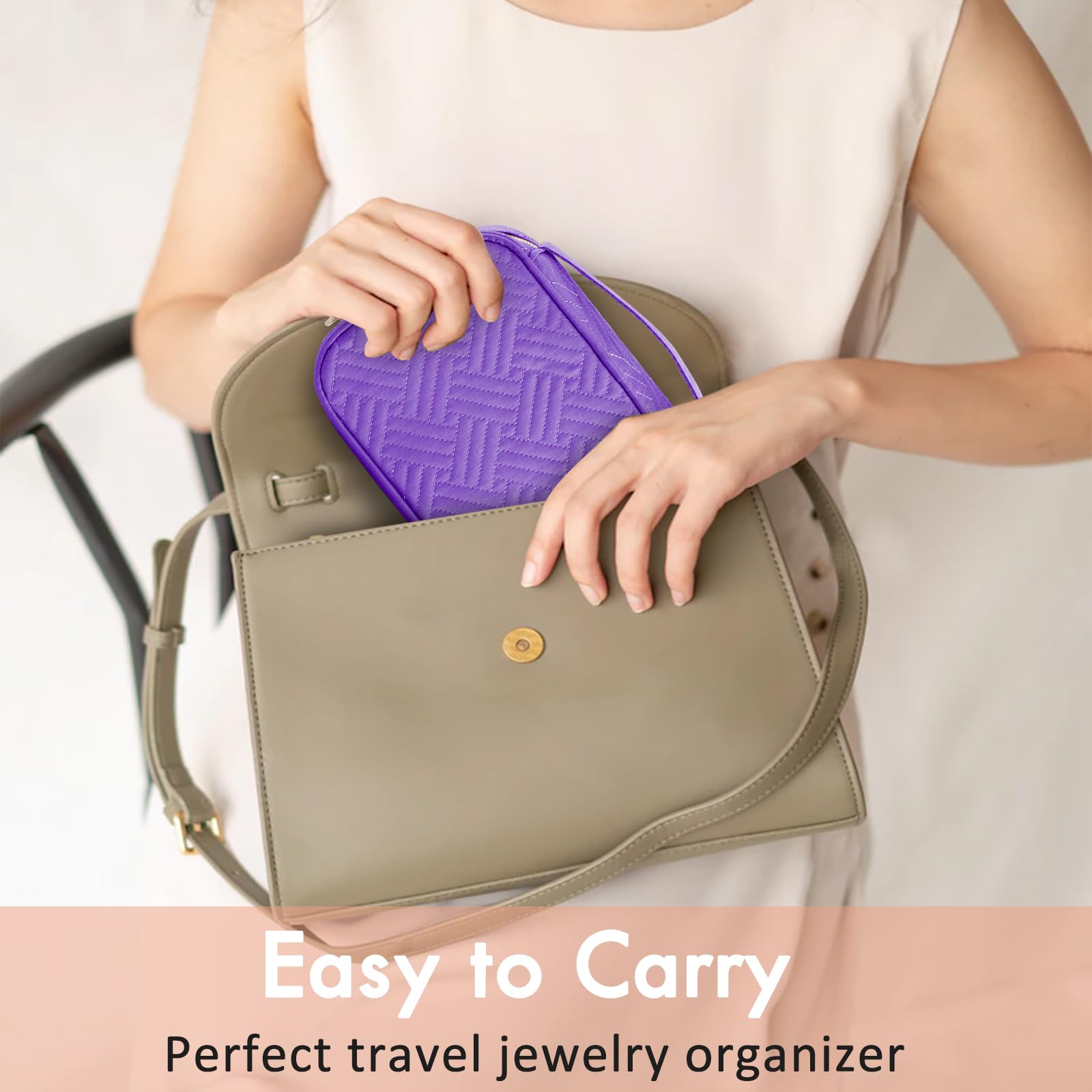 Compact Travel Jewelry Organizer Case - Tangle-Free Storage for Necklaces, Earrings, Rings & Bracelets | Perfect for Vacations, Business Trips & Weekend Getaways