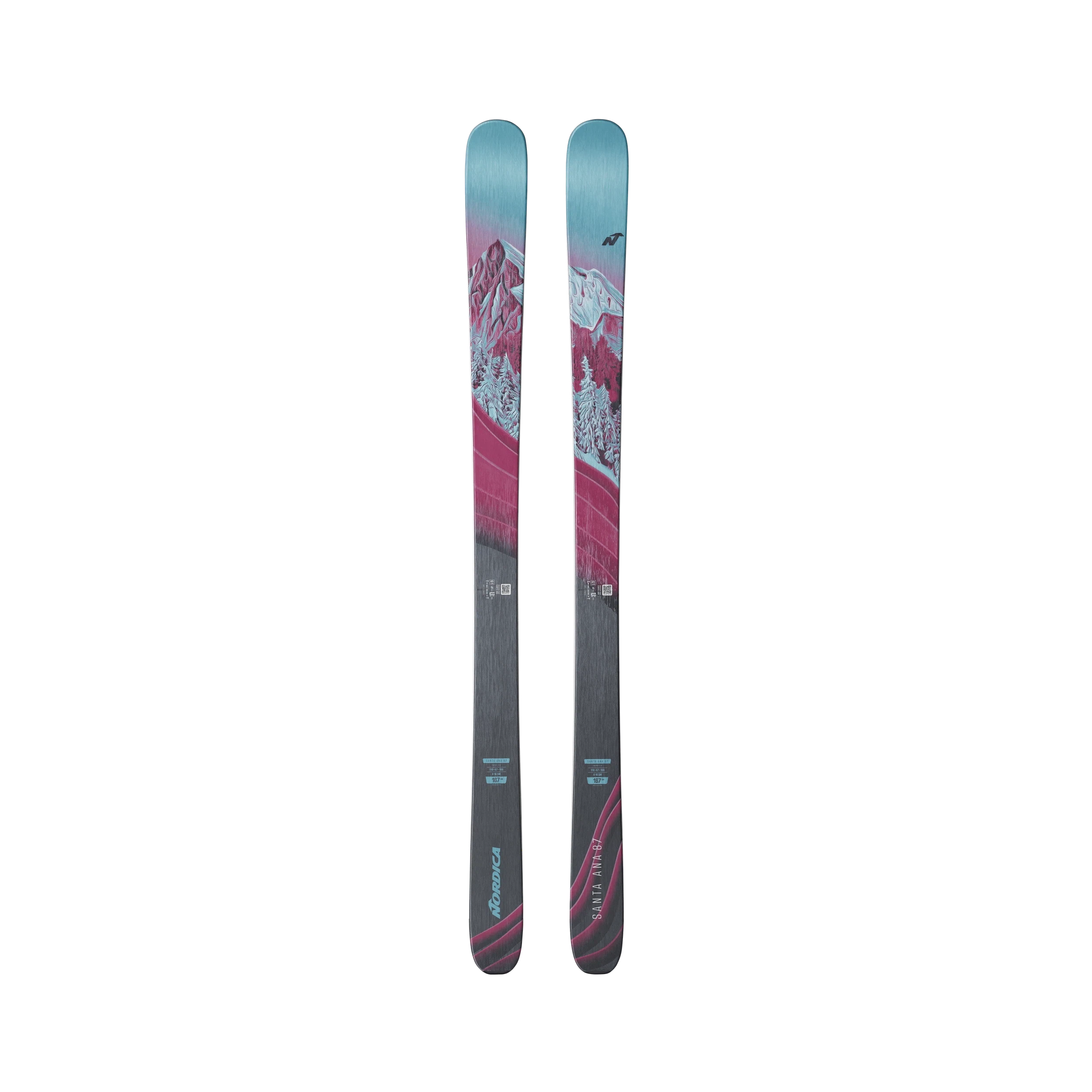 Nordica Santa Ana 87 All-Mountain Skis 2025 - Women's Freeride Powder Skis for Advanced Skiers | Perfect for Backcountry & Resort Skiing