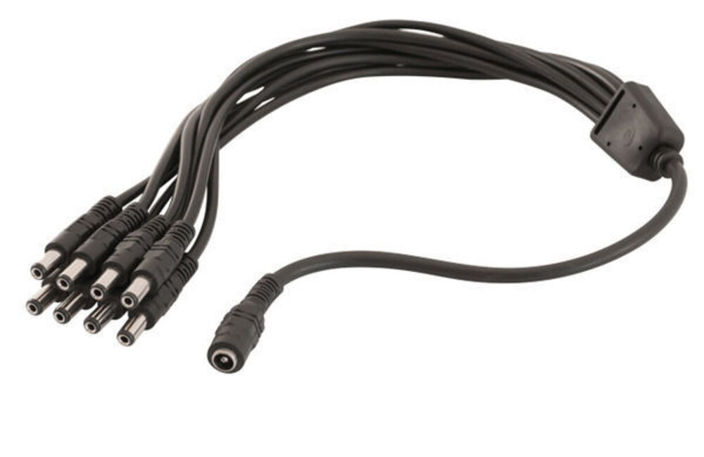 2.1mm to 8x DC Power Plug Splitter Cable - High Quality Multi-Port DC Power Distribution Lead for CCTV Cameras, LED Strips, Routers & Electronics (Ideal for Home/Office/Industrial Use)