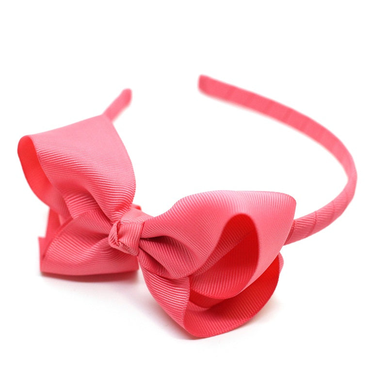 Coral Bow Headband for Women - Elegant Hair Accessory for Parties, Weddings, and Everyday Wear