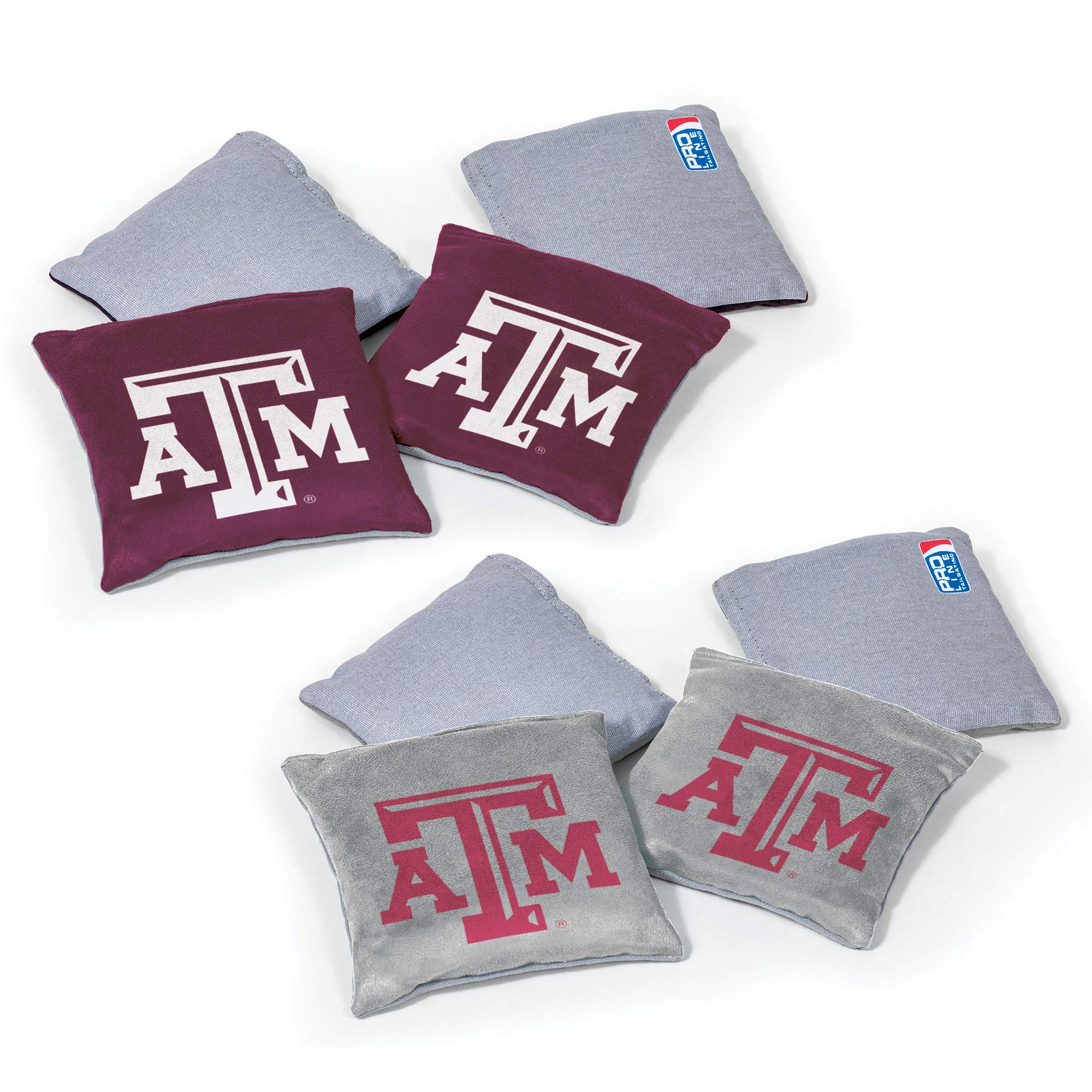 Wild Sports NCAA College Dual Sided Cornhole Bean Bags - Premium 8-Pack Toss Bags Set for Outdoor Games, Tailgating, Backyard Parties & College Sports Events