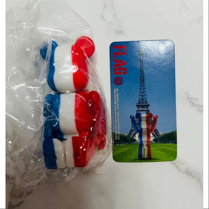 Bearbrick Series 12 FLAG France 100% Collectible Art Toy - Limited Edition French Flag Design Vinyl Figure for Display & Gift Giving