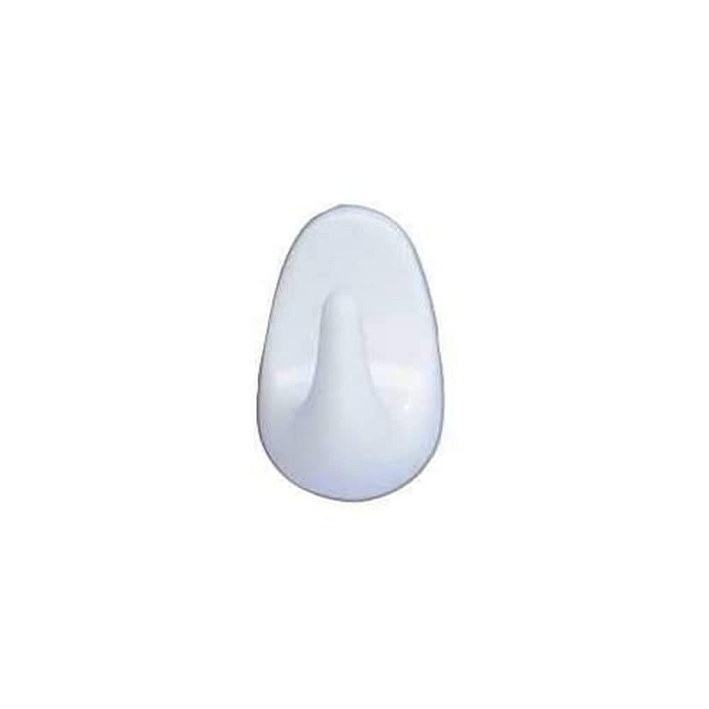 Wenko White Small Wall Hooks 1.5x1.5x2.5cm - Space Saving Dwarf Hooks for Bathroom, Kitchen & Entryway Organization