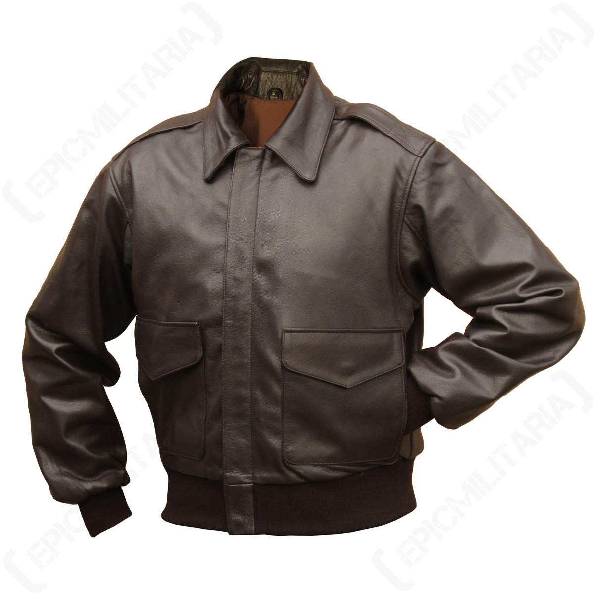 Vintage WWII US A2 Pilot Leather Jacket - Authentic Reproduction for Men - Perfect for Historical Reenactments & Military Events