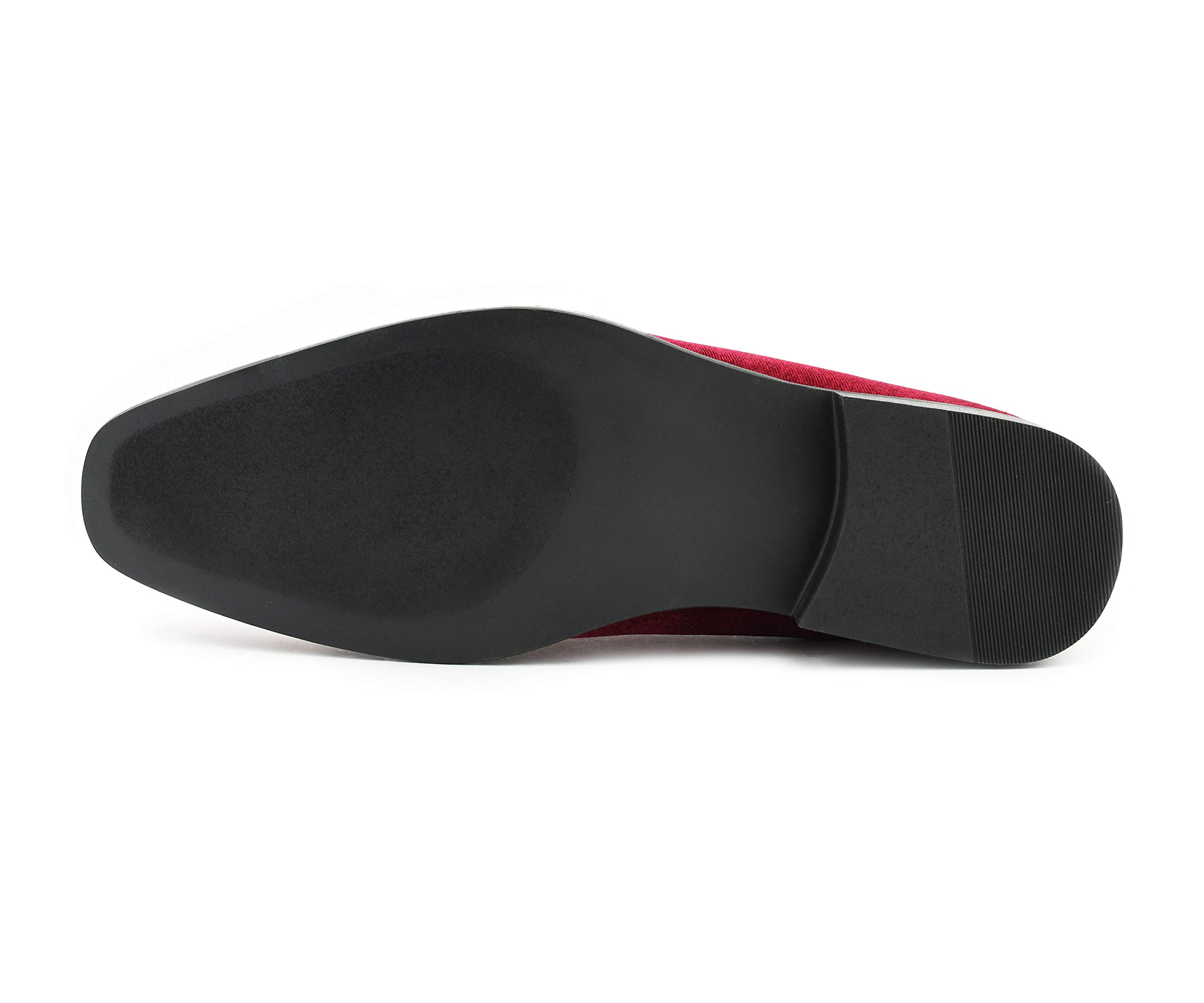 Amali Aller Men's Casual Loafers - Slip On Velvet Tuxedo Shoes with Metal & Knitted Buckle - Comfortable Formal & Leisure Footwear for Weddings, Parties & Office Wear
