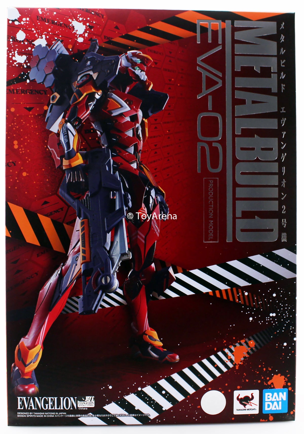 Bandai Metal Build Evangelion EVA-02 Production Model Action Figure - Neon Genesis Collectible for Anime Fans & Display
