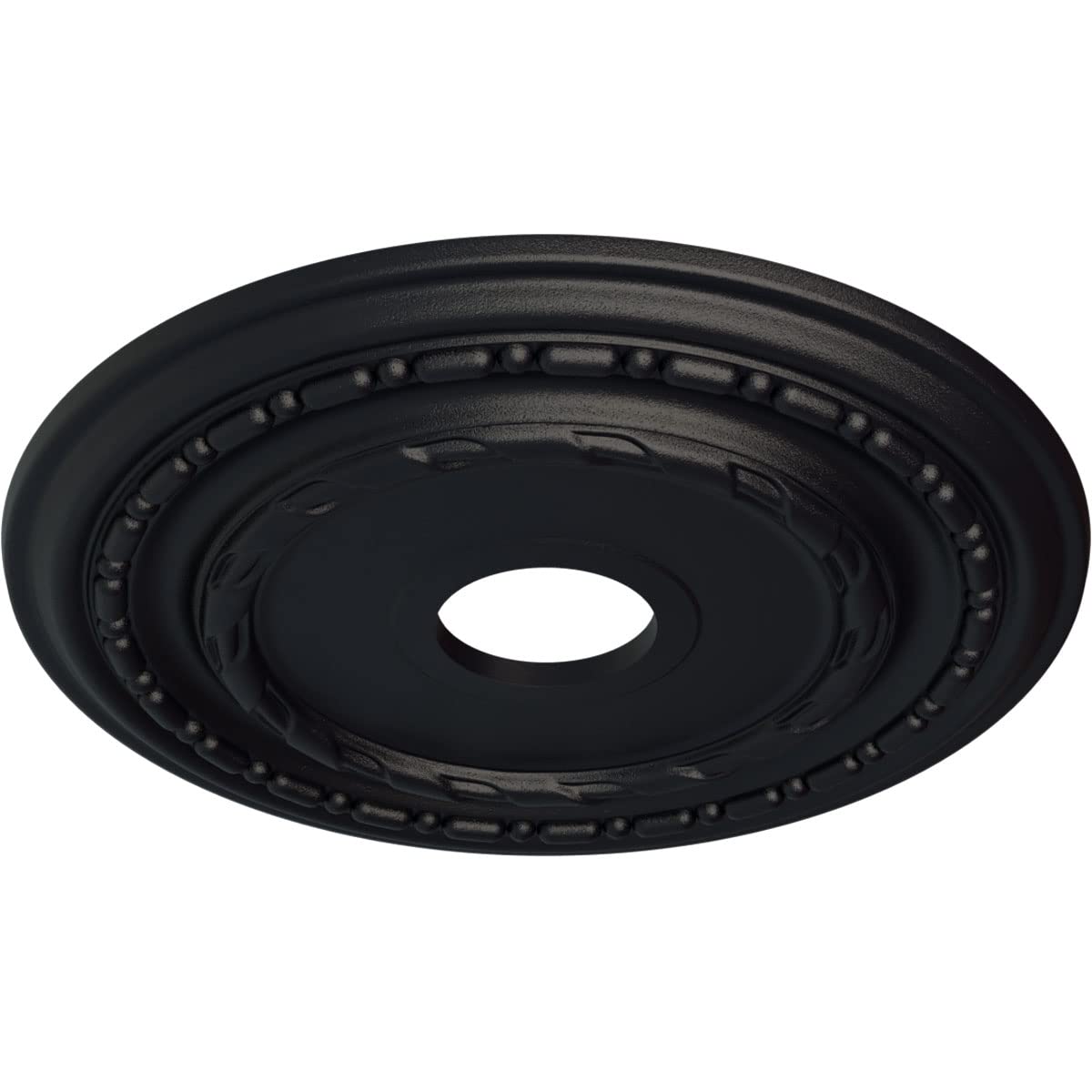 Ekena Millwork CM17DUSGS 17.8 Inch Dublin Ceiling Medallion - Hand-Painted Steel Gray - 3.6 Inch Inner Diameter - 1.25 Inch Projection - Perfect for Victorian & Classic Home Decor, Dining Rooms & Wedding Venues