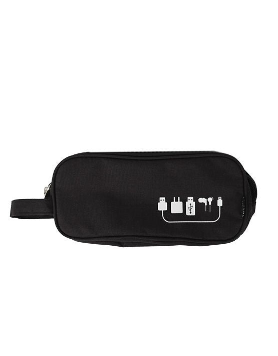 Tosca TCA069 Cable Organizer Travel Bag - Black | Portable Cord Storage for Electronics, Travel & Office Use